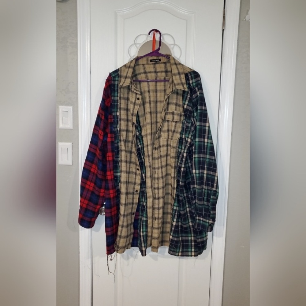 Fashion Nova Patchwork Flannel 3x